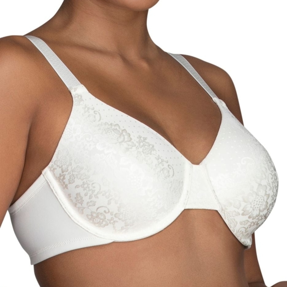 Vanity Fair White Smoothing Beauty Back Minimizer Bra 44C